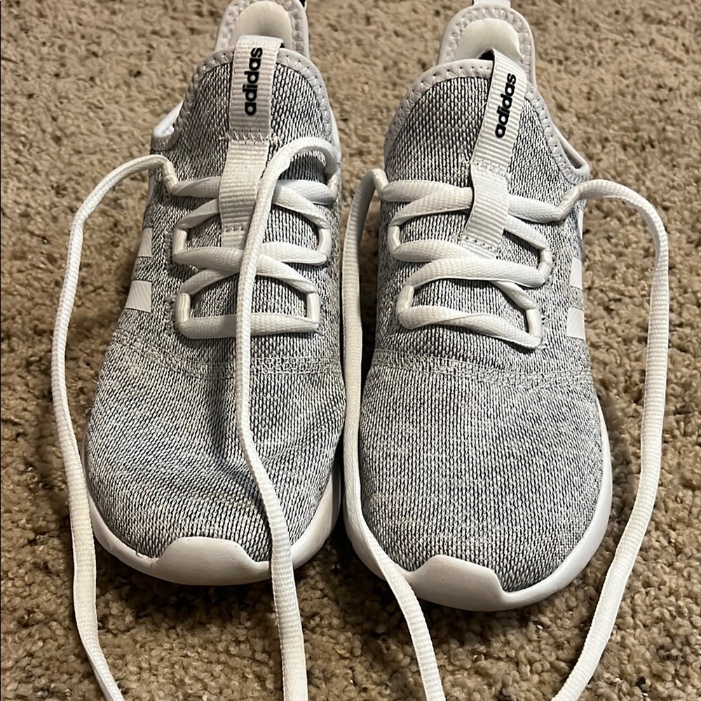 Adidas Women’s Cloudfoam Pure 2.0 Gray and White Sneakers